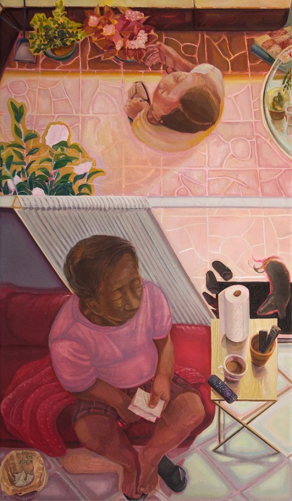 In Sickness and In Health 2022, oil on canvas, 48x30 in