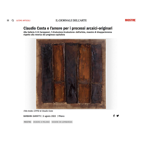 Il Giornale dell’Arte, Claudio Costa